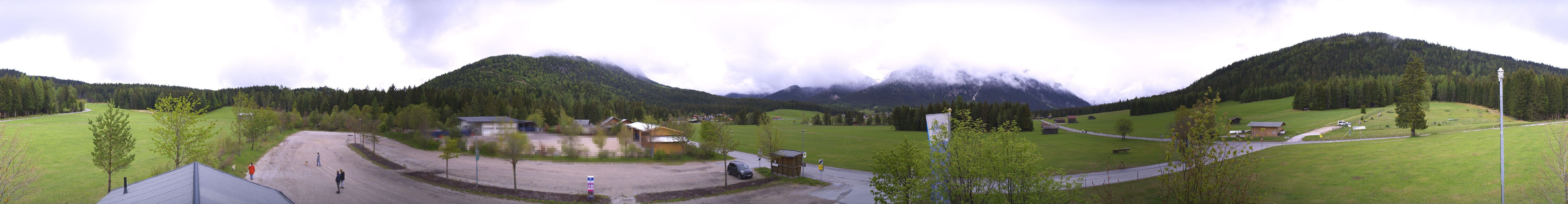 Archiv Foto Webcam Leutasch Moos - Rödlach Parkplatz
