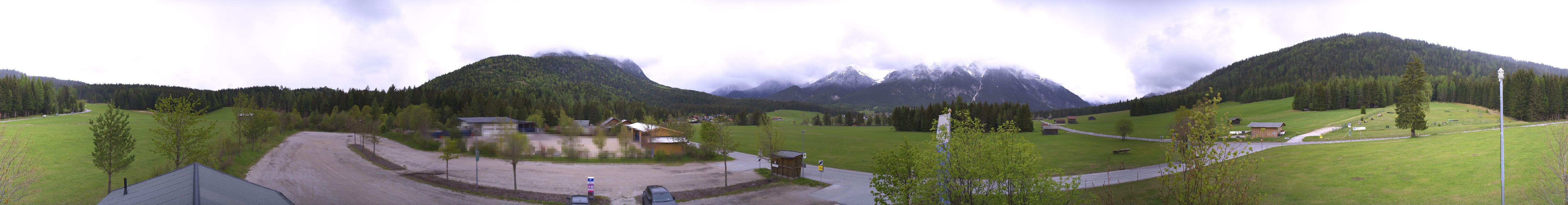 Archiv Foto Webcam Leutasch Moos - Rödlach Parkplatz