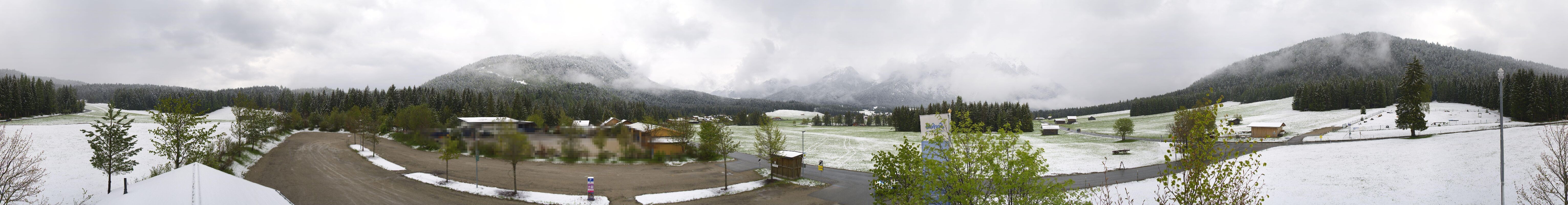 Archiv Foto Webcam Leutasch Moos - Rödlach Parkplatz