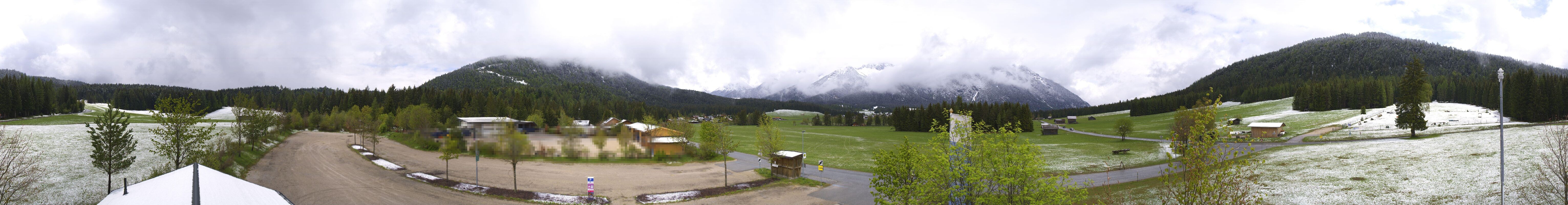 Archiv Foto Webcam Leutasch Moos - Rödlach Parkplatz