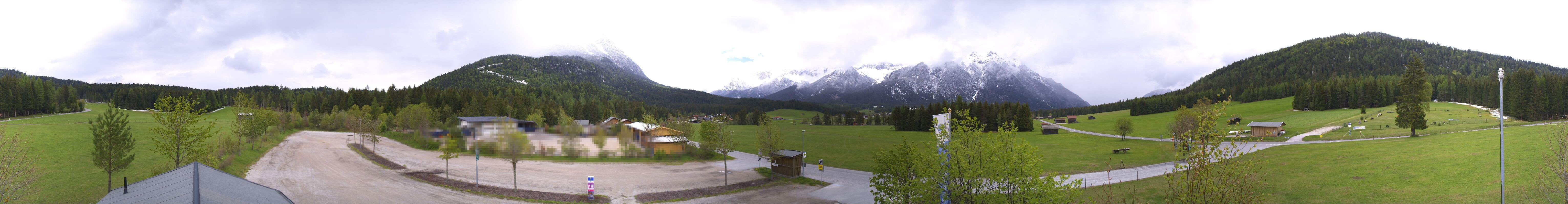 Archiv Foto Webcam Leutasch Moos - Rödlach Parkplatz