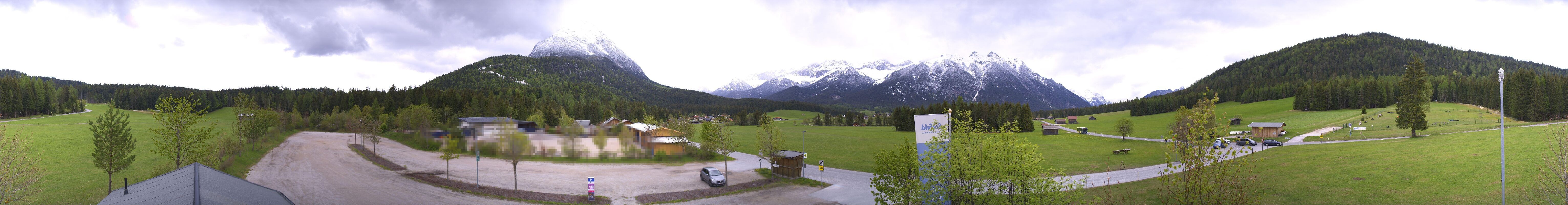 Archiv Foto Webcam Leutasch Moos - Rödlach Parkplatz