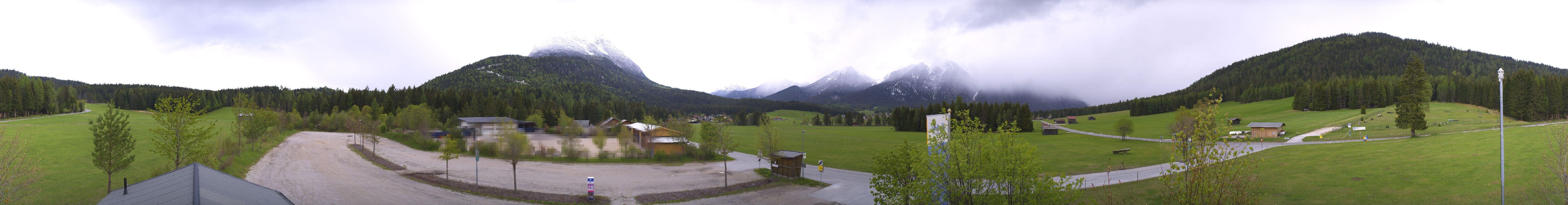Archiv Foto Webcam Leutasch Moos - Rödlach Parkplatz