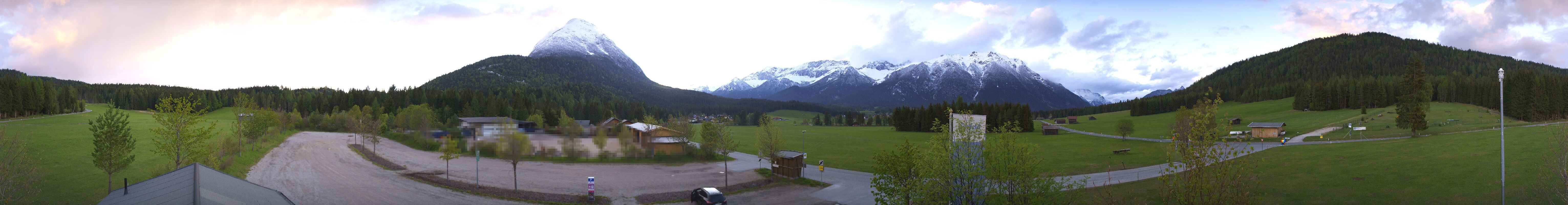 Archiv Foto Webcam Leutasch Moos - Rödlach Parkplatz