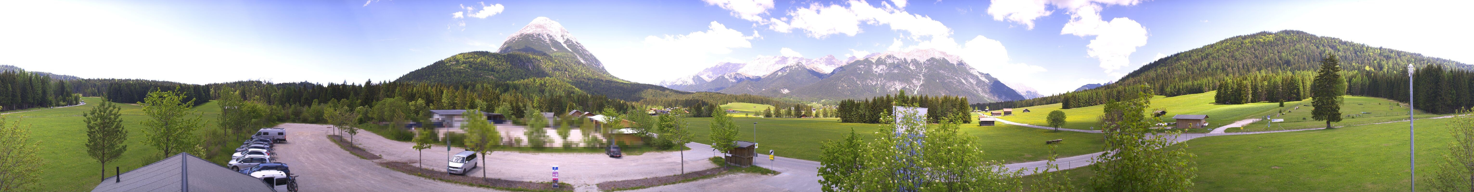 Archived image Webcam Leutasch Moos - Rödlach Parking