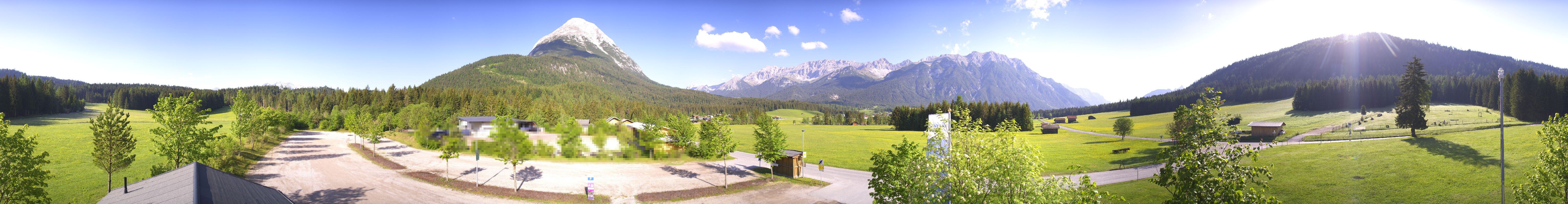 Archiv Foto Webcam Leutasch Moos - Rödlach Parkplatz