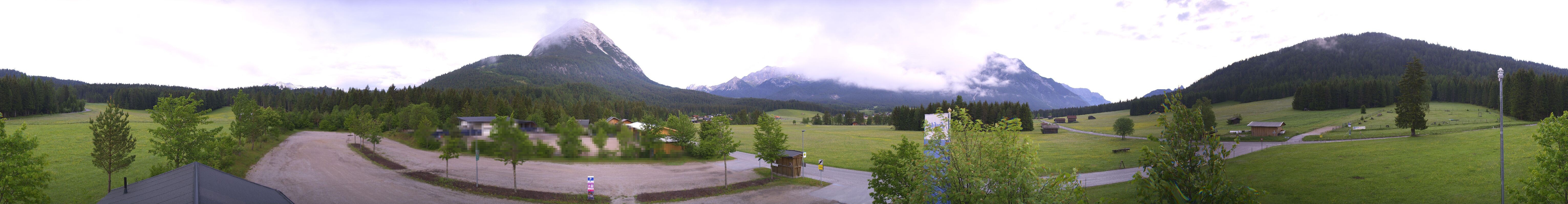 Archiv Foto Webcam Leutasch Moos - Rödlach Parkplatz