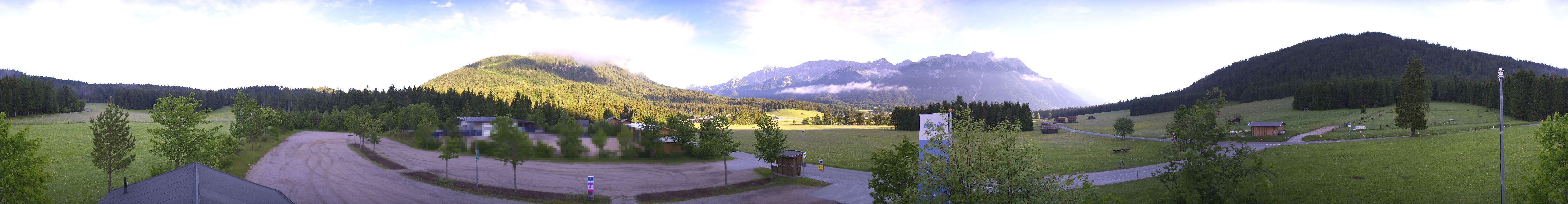 Archiv Foto Webcam Leutasch Moos - Rödlach Parkplatz