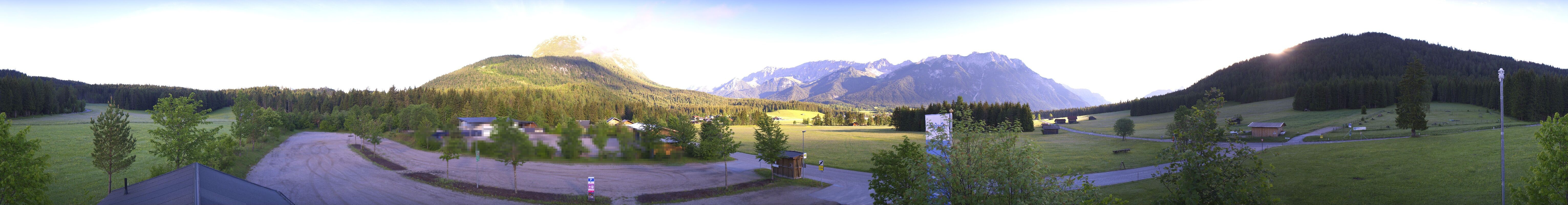 Archiv Foto Webcam Leutasch Moos - Rödlach Parkplatz