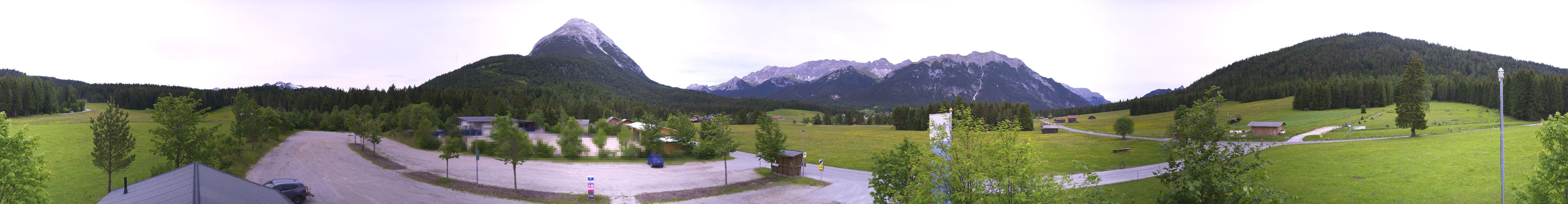 Archiv Foto Webcam Leutasch Moos - Rödlach Parkplatz