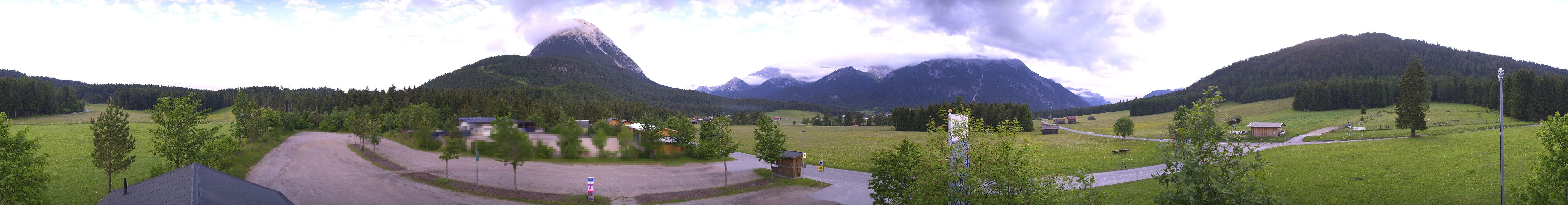 Archiv Foto Webcam Leutasch Moos - Rödlach Parkplatz