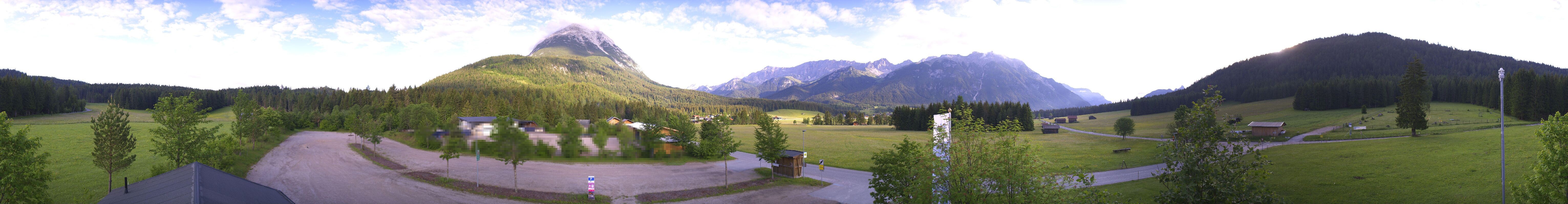 Archiv Foto Webcam Leutasch Moos - Rödlach Parkplatz