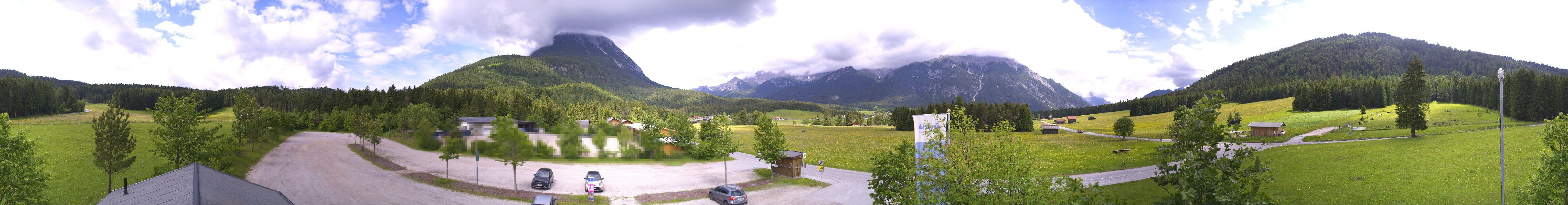 Archiv Foto Webcam Leutasch Moos - Rödlach Parkplatz