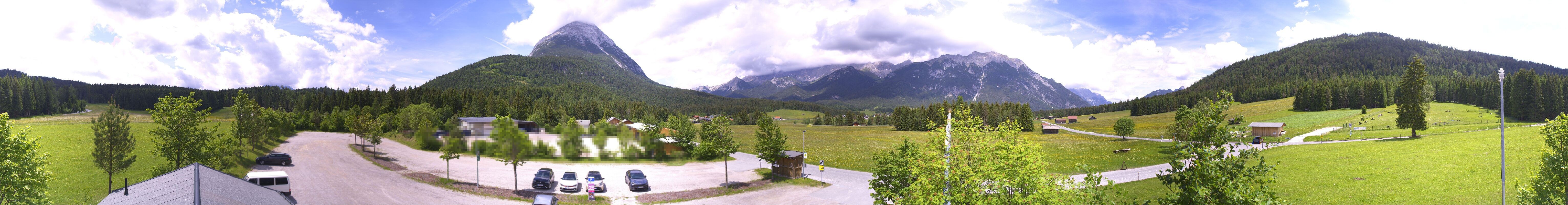 Archiv Foto Webcam Leutasch Moos - Rödlach Parkplatz