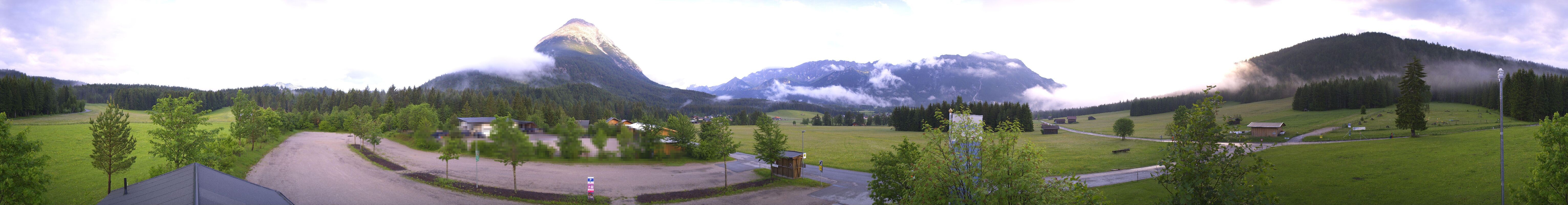 Archiv Foto Webcam Leutasch Moos - Rödlach Parkplatz