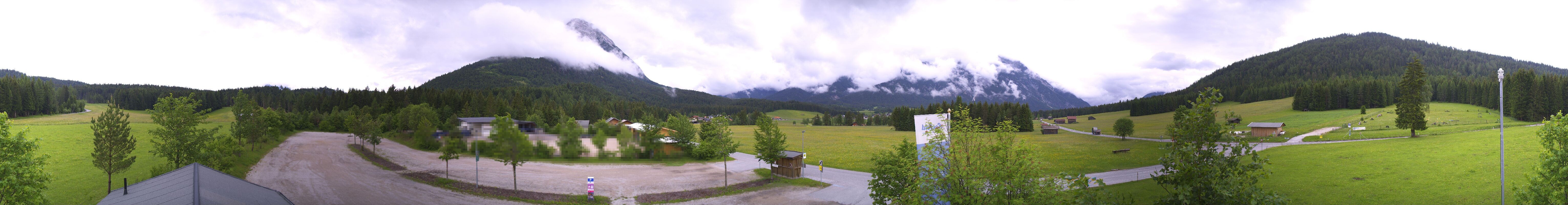 Archiv Foto Webcam Leutasch Moos - Rödlach Parkplatz