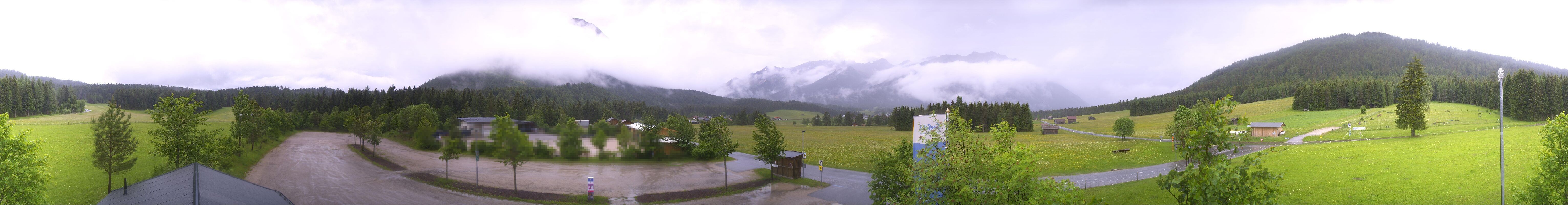 Archiv Foto Webcam Leutasch Moos - Rödlach Parkplatz