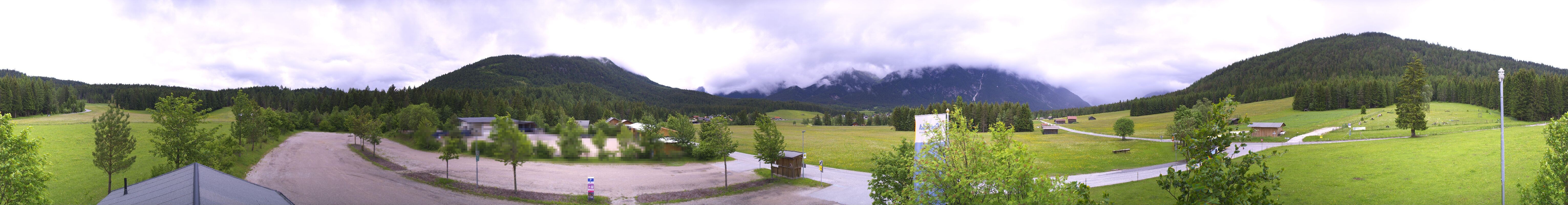 Archiv Foto Webcam Leutasch Moos - Rödlach Parkplatz