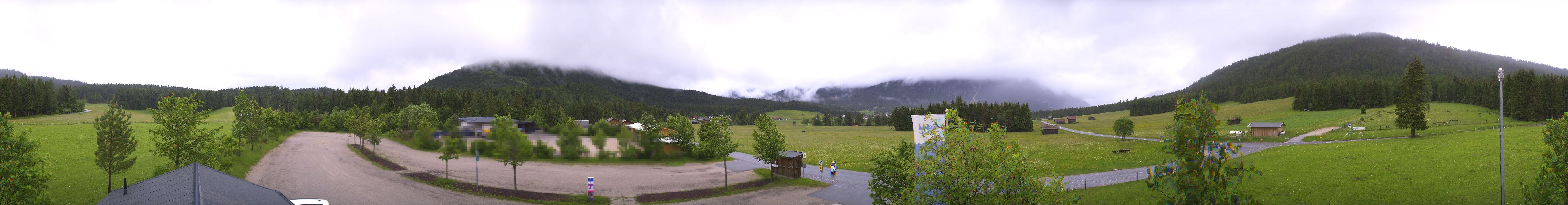 Archiv Foto Webcam Leutasch Moos - Rödlach Parkplatz