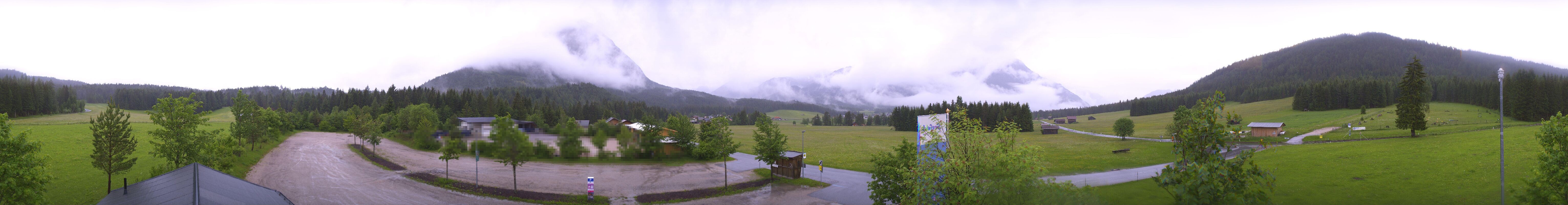 Archiv Foto Webcam Leutasch Moos - Rödlach Parkplatz