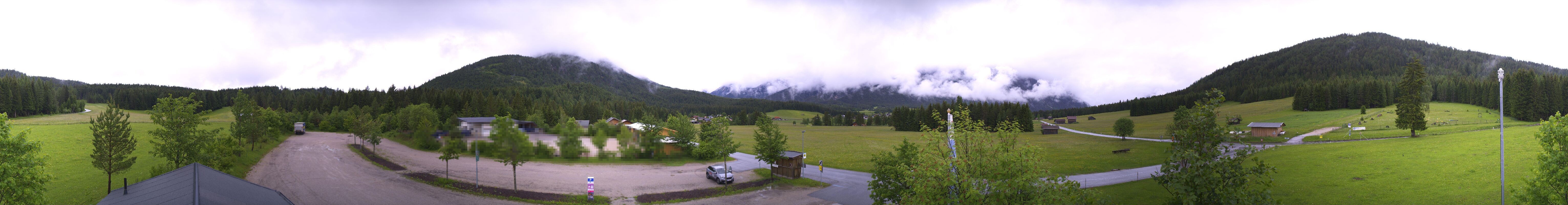 Archiv Foto Webcam Leutasch Moos - Rödlach Parkplatz