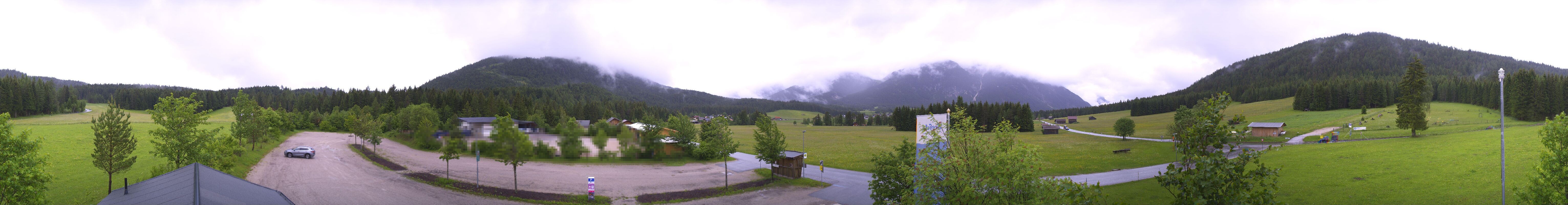 Archiv Foto Webcam Leutasch Moos - Rödlach Parkplatz