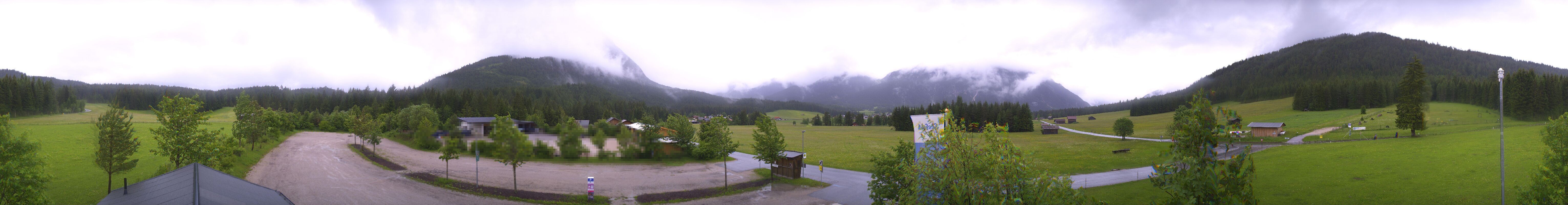 Archiv Foto Webcam Leutasch Moos - Rödlach Parkplatz