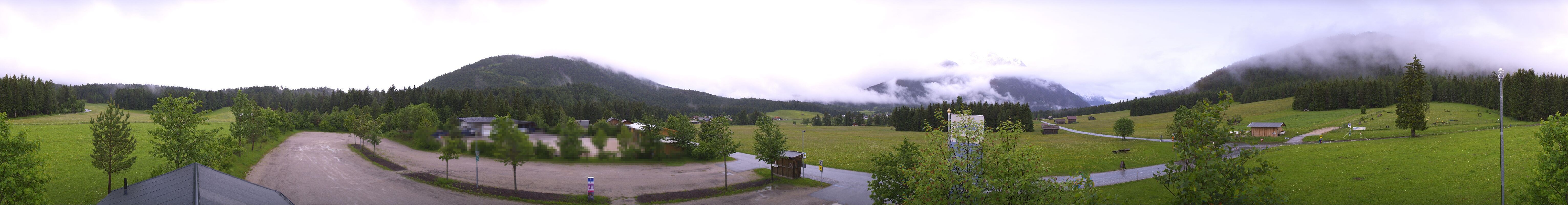 Archiv Foto Webcam Leutasch Moos - Rödlach Parkplatz