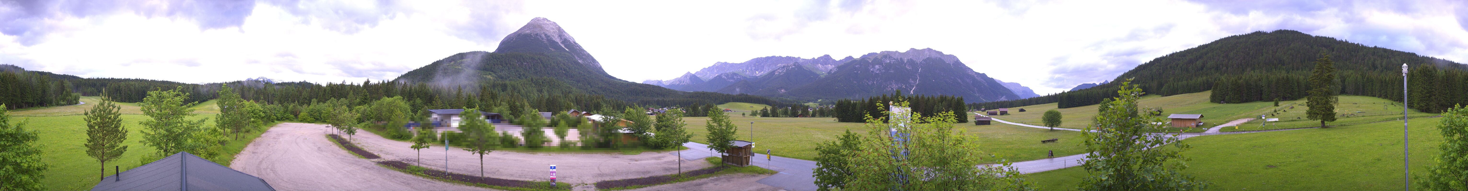 Archiv Foto Webcam Leutasch Moos - Rödlach Parkplatz