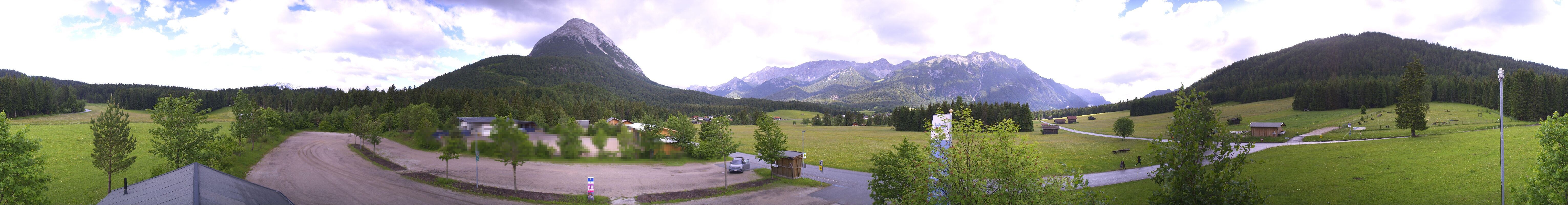 Archiv Foto Webcam Leutasch Moos - Rödlach Parkplatz
