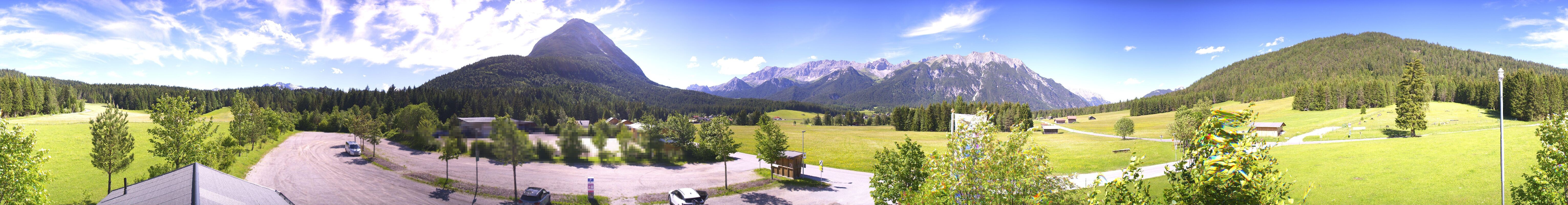 Archiv Foto Webcam Leutasch Moos - Rödlach Parkplatz