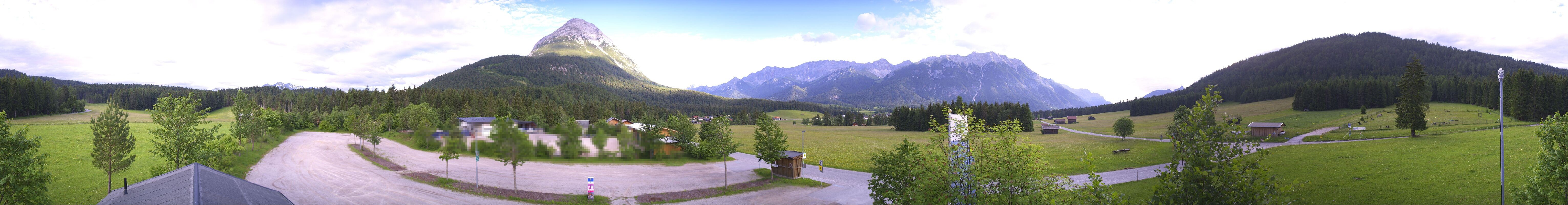 Archiv Foto Webcam Leutasch Moos - Rödlach Parkplatz