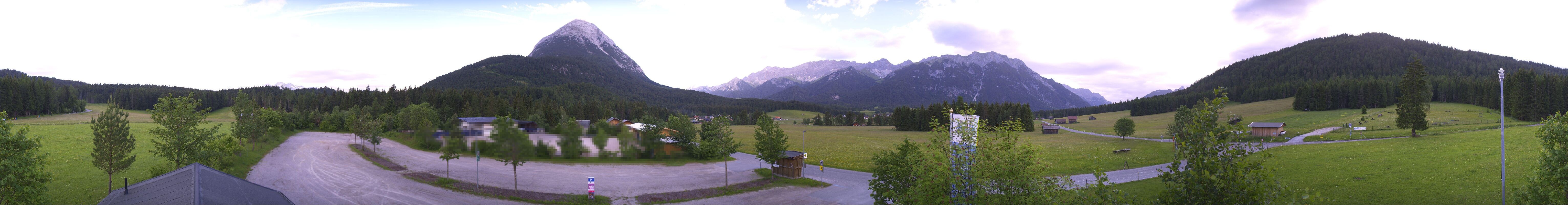 Archiv Foto Webcam Leutasch Moos - Rödlach Parkplatz