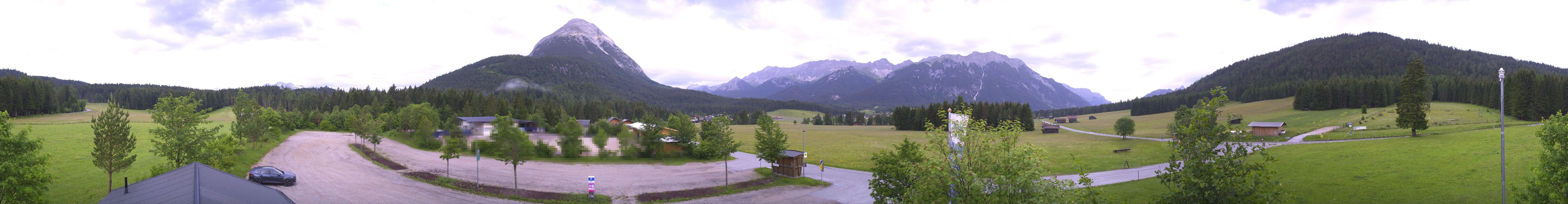 Archiv Foto Webcam Leutasch Moos - Rödlach Parkplatz