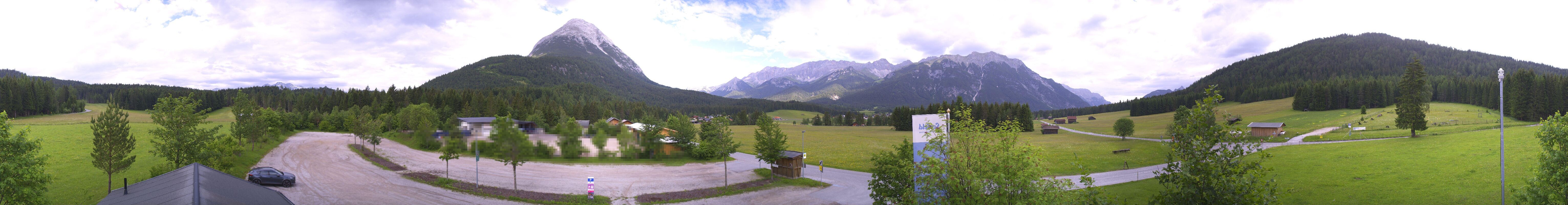 Archiv Foto Webcam Leutasch Moos - Rödlach Parkplatz