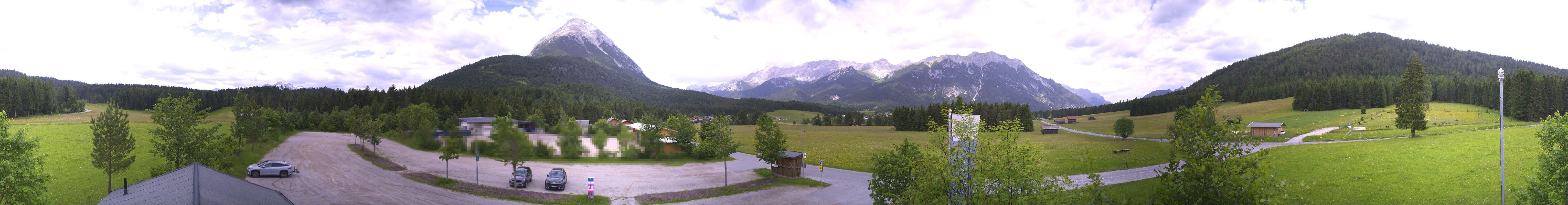 Archiv Foto Webcam Leutasch Moos - Rödlach Parkplatz