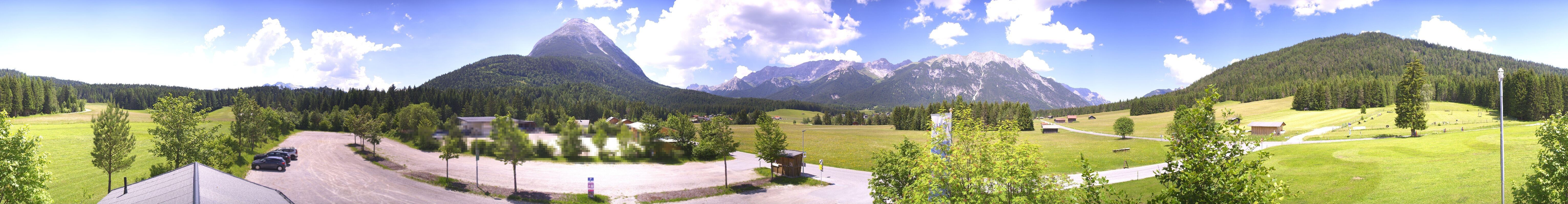 Archiv Foto Webcam Leutasch Moos - Rödlach Parkplatz