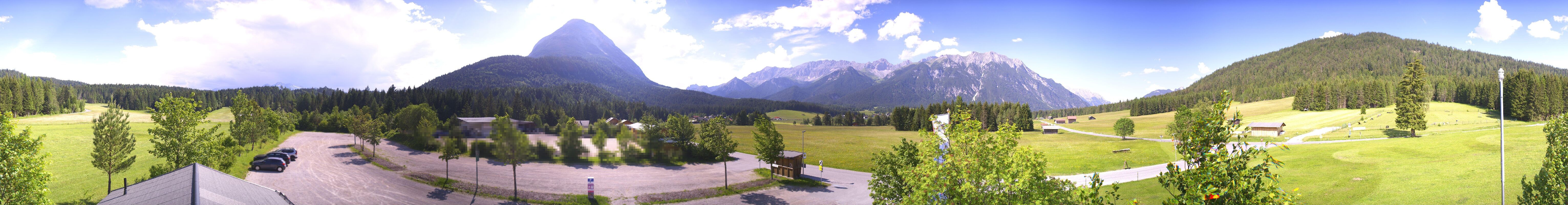 Archiv Foto Webcam Leutasch Moos - Rödlach Parkplatz