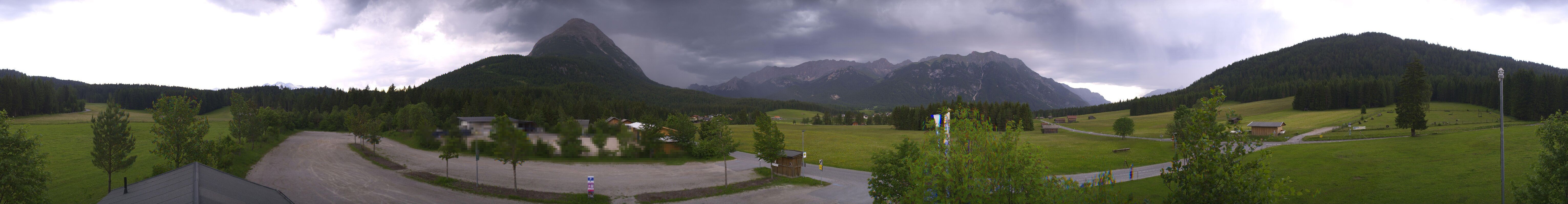 Archiv Foto Webcam Leutasch Moos - Rödlach Parkplatz