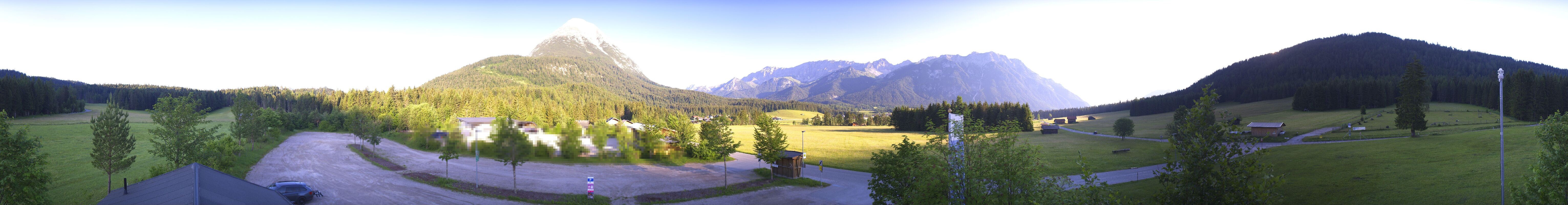 Archiv Foto Webcam Leutasch Moos - Rödlach Parkplatz