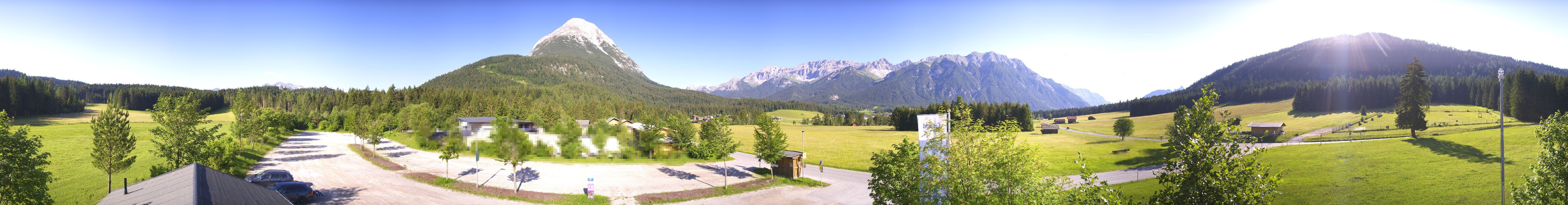 Archiv Foto Webcam Leutasch Moos - Rödlach Parkplatz
