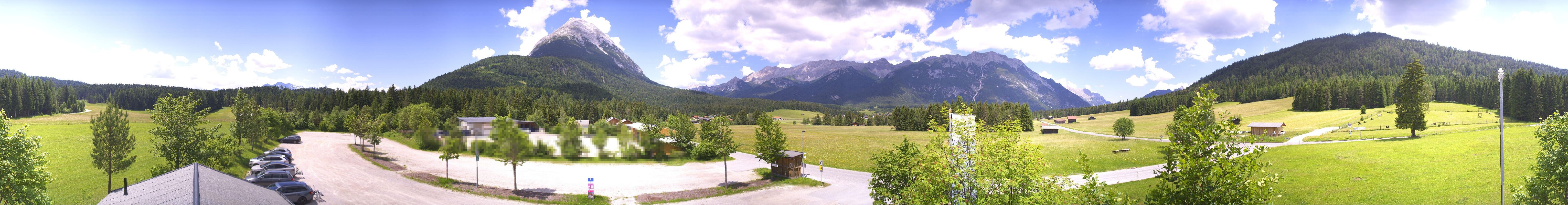 Archiv Foto Webcam Leutasch Moos - Rödlach Parkplatz