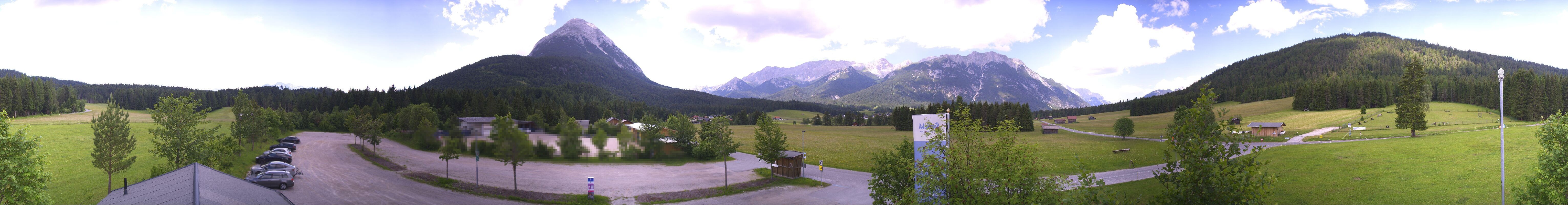 Archiv Foto Webcam Leutasch Moos - Rödlach Parkplatz