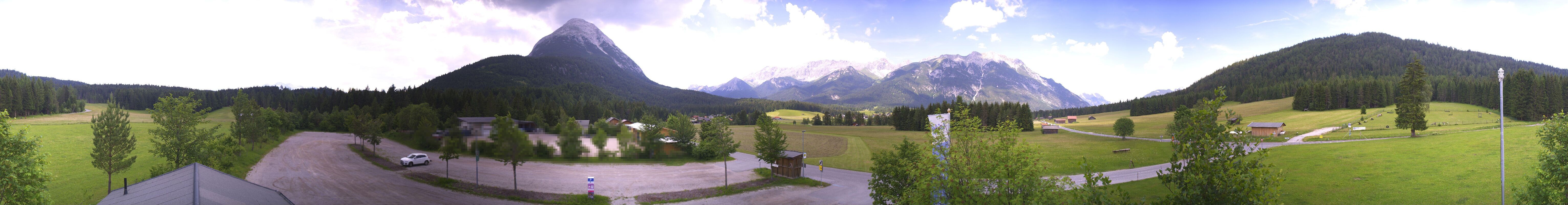 Archiv Foto Webcam Leutasch Moos - Rödlach Parkplatz
