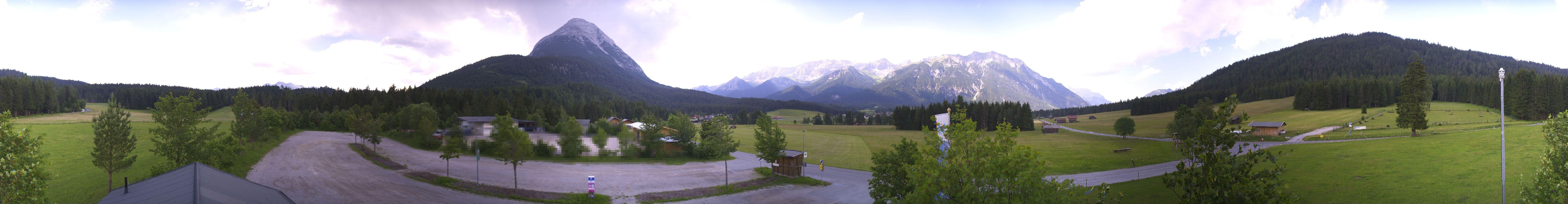 Archiv Foto Webcam Leutasch Moos - Rödlach Parkplatz