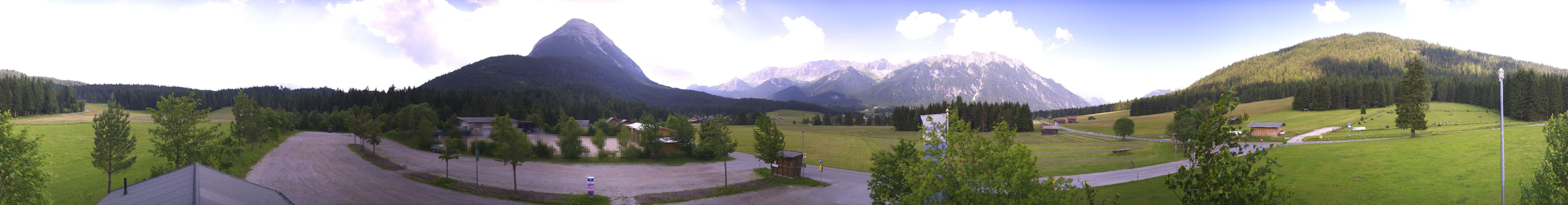 Archiv Foto Webcam Leutasch Moos - Rödlach Parkplatz