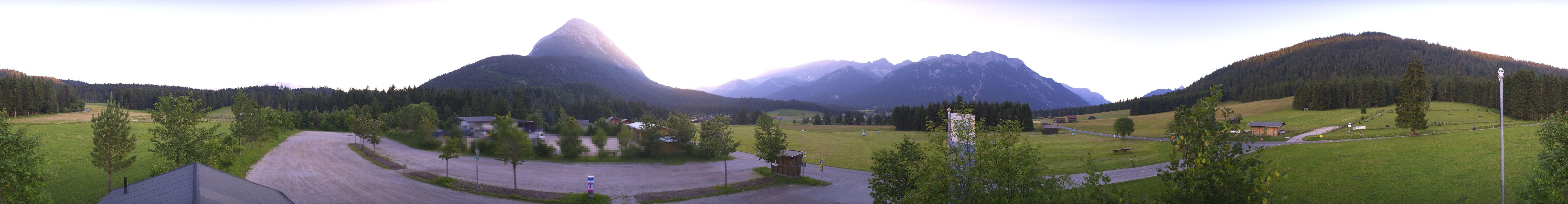 Archiv Foto Webcam Leutasch Moos - Rödlach Parkplatz