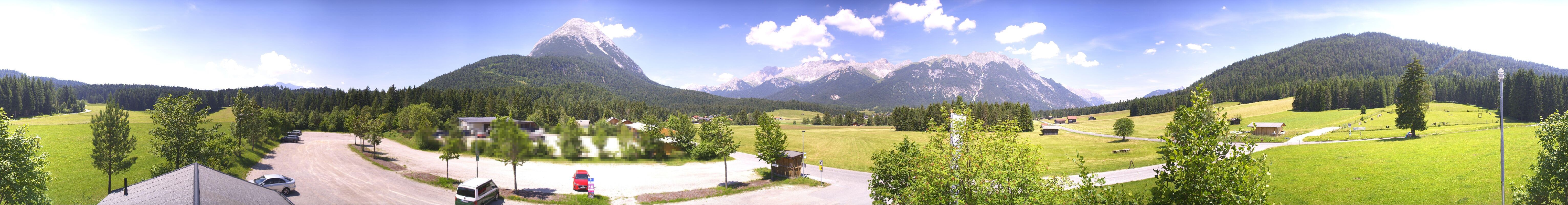 Archiv Foto Webcam Leutasch Moos - Rödlach Parkplatz