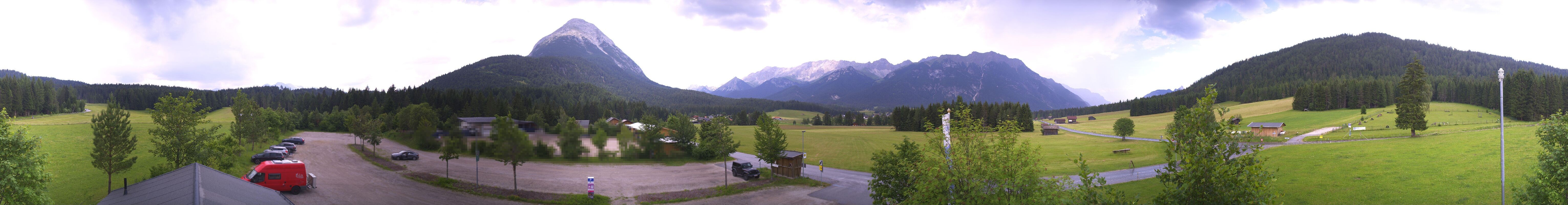 Archiv Foto Webcam Leutasch Moos - Rödlach Parkplatz