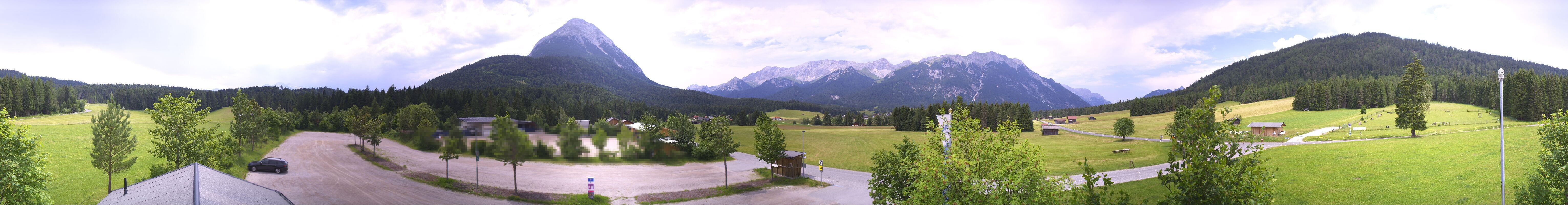 Archiv Foto Webcam Leutasch Moos - Rödlach Parkplatz